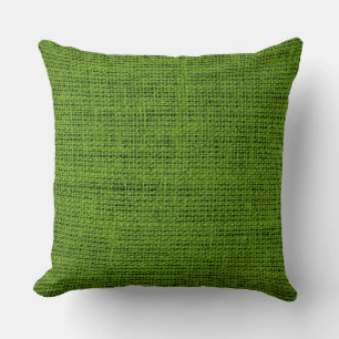 Avocado burlap linen background cushion