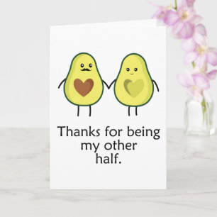 Avocado Card For Anniversary and Valentines Day