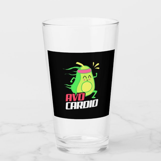 Avocado Cardio Exercise Glass (Front)