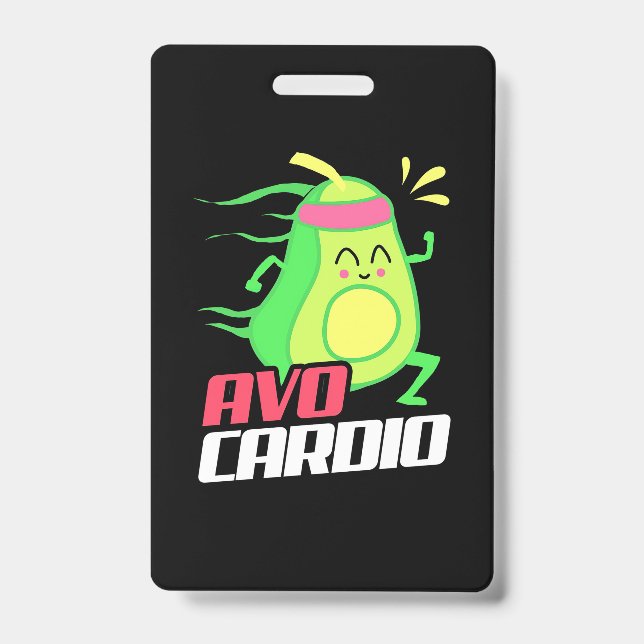 Avocado Cardio Exercise ID Badge (Front)