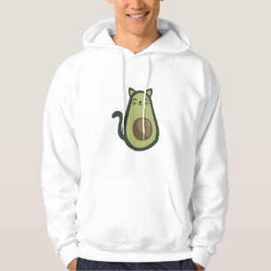 Avocado Cat Funny Eating Green Kitten Meow Hoodie