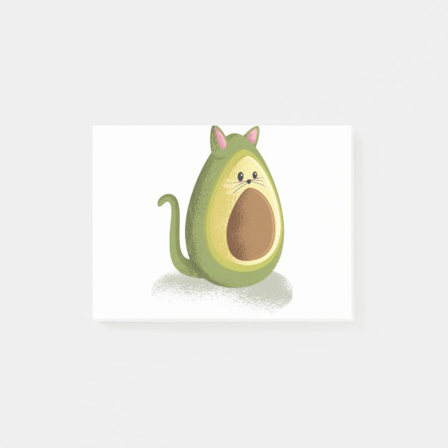 Avocado Cat Post-it Notes (Front)