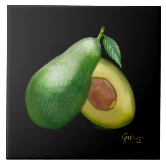 Avocado Ceramic Tile (Front)