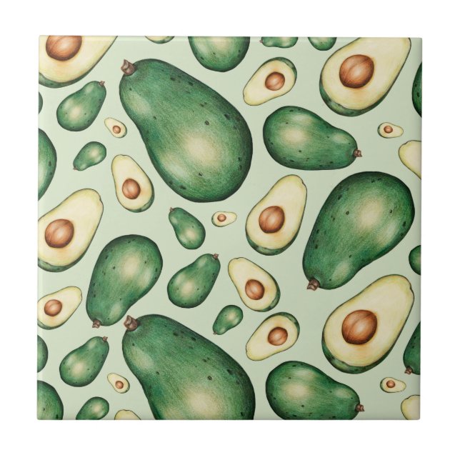 Avocado Ceramic Tile (Front)