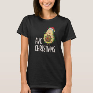 Avocado Christmas  Avo Merry Christmas Santa Hat V T-Shirt