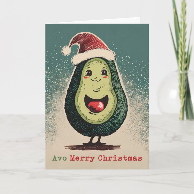 Avocado Christmas Card (Front)