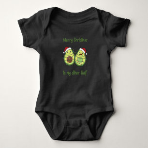 Avocado Christmas Lights Funny Avocados Baby Bodysuit