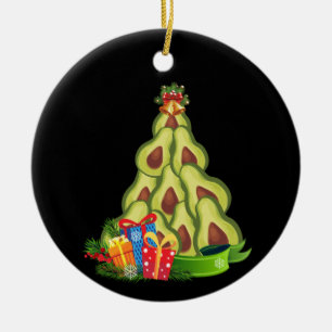 Avocado Christmas Tree - Avocado Lover Ceramic Ornament