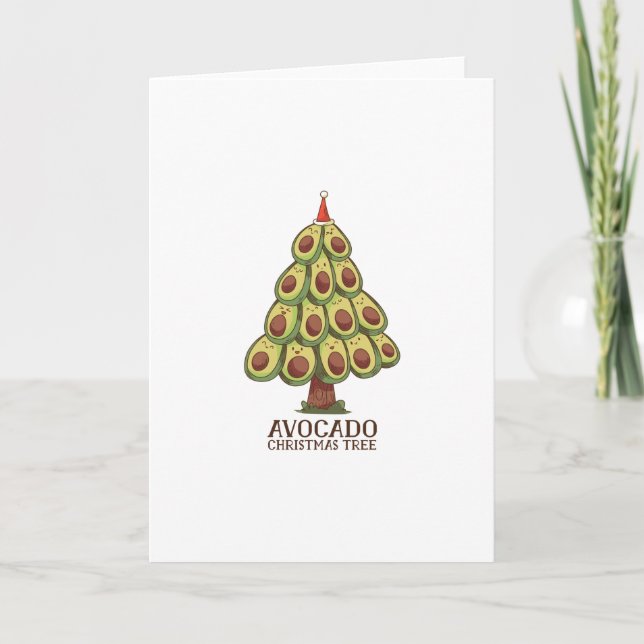 Avocado christmas tree card (Front)