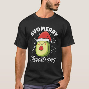 Avocado Christmas Vegan Santa Claus Guacamole Low  T-Shirt