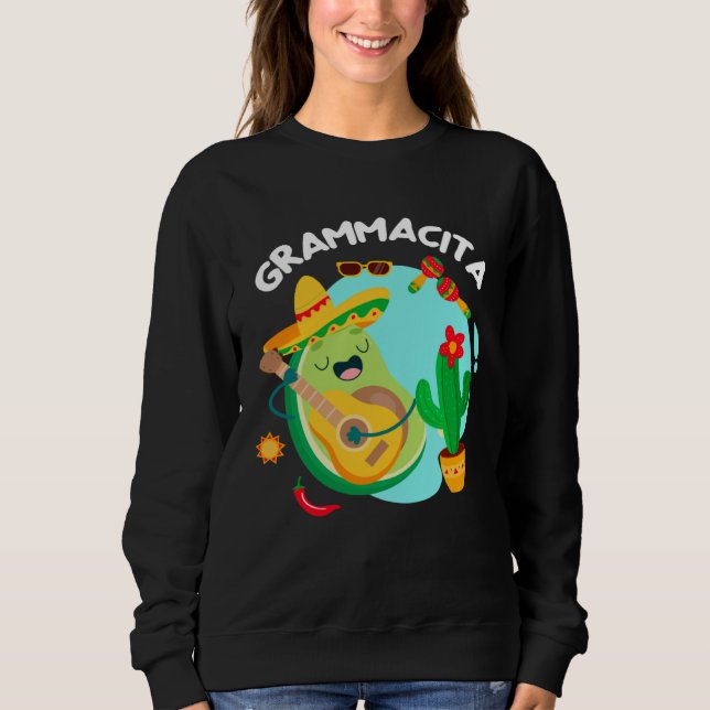 Avocado Cinco De Mayo Grammacita Guacamole Grandma Sweatshirt (Front)
