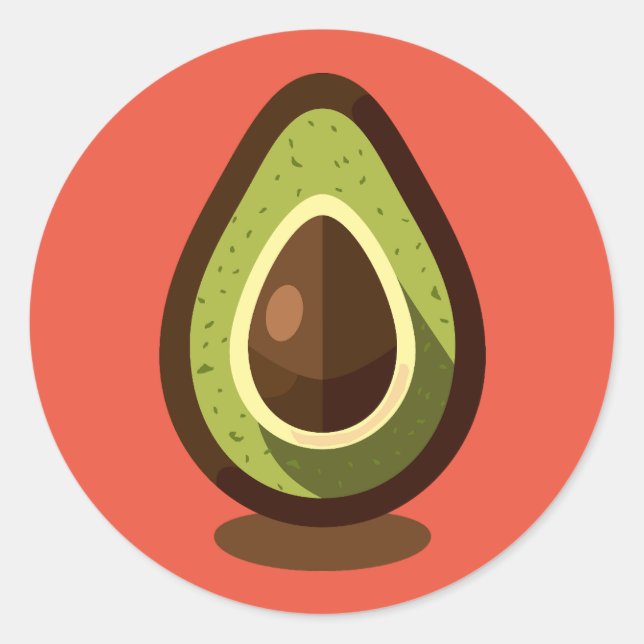 avocado classic round sticker (Front)