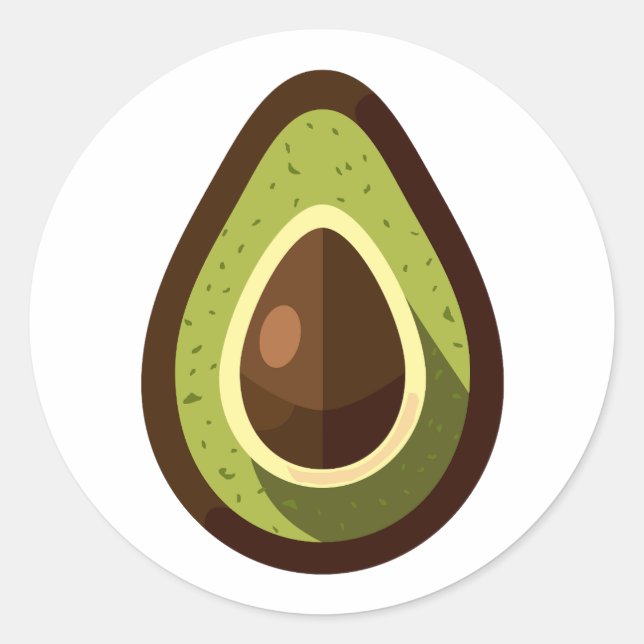 avocado classic round sticker (Front)