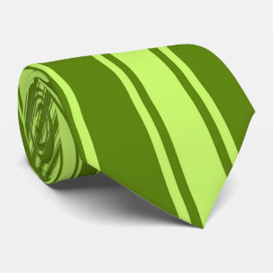 Avocado Colour Stripe Funky Pattern Tie