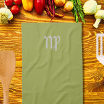Avocado colour - Virgo Zodiac Tea Towel<br><div class="desc">Avocado Colour with Virgo Zodiac sign .Ktchen towel for a home cook, a professional chef born between August 23 and September 22 .</div>