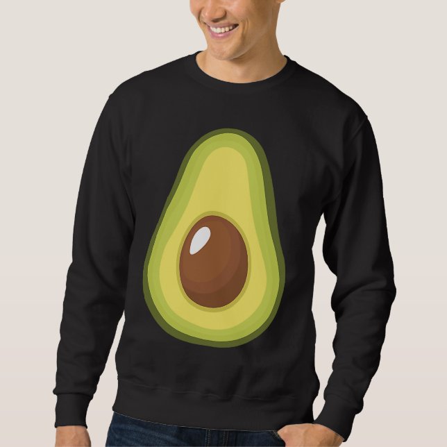 Avocado Costume  Lazy Costume Avocado Sweatshirt (Front)