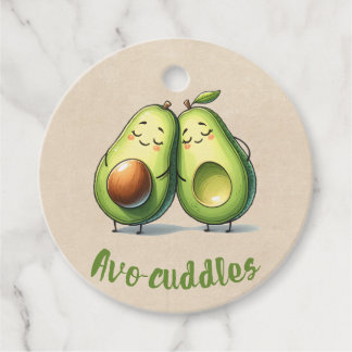 Avocado Couple Favour Tags