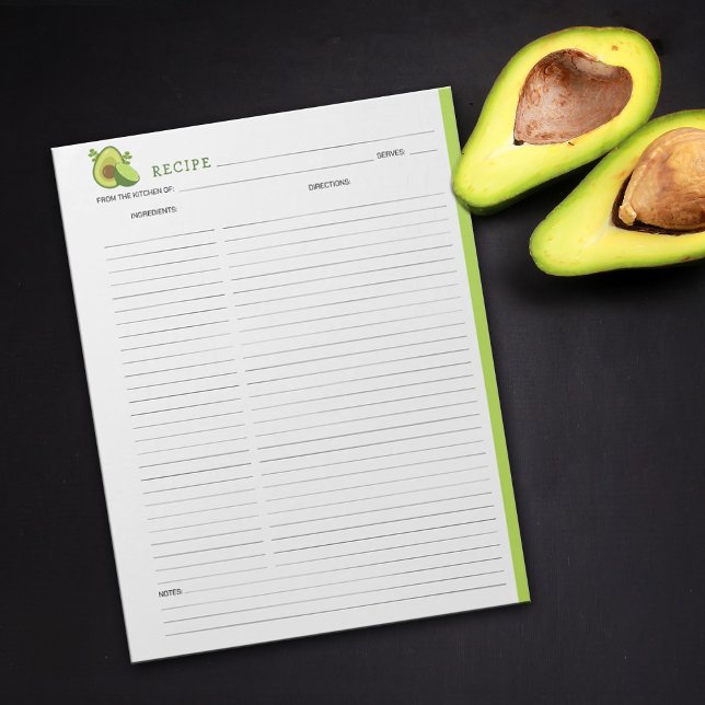 Avocado Culinary Recipe Notepad (Creator Uploaded)
