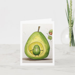 Avocado, cute baby avocado design card