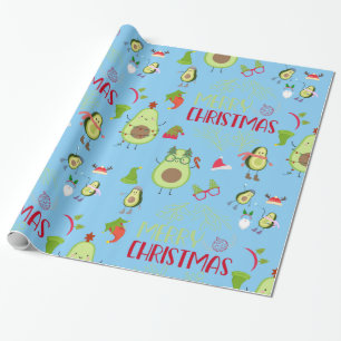 Avocado cute Merry Christmas  Wrapping Paper