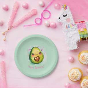 Avocado Cutie, Your Text - Paper Plate