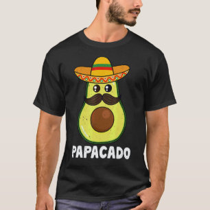 Avocado Dad Vegan Guacamole Papacado Sombrero Cinc T-Shirt