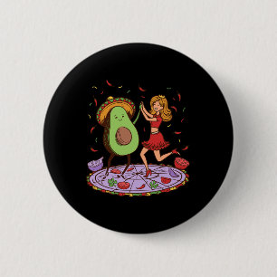 Avocado Dancing Salsa Cinco De Mayo Mexican Avocad 6 Cm Round Badge