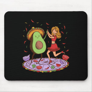 Avocado Dancing Salsa Cinco De Mayo Mexican Avocad Mouse Pad