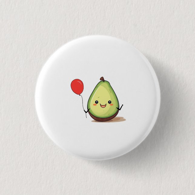 Avocado design, avocado theme 3 cm round badge (Front)