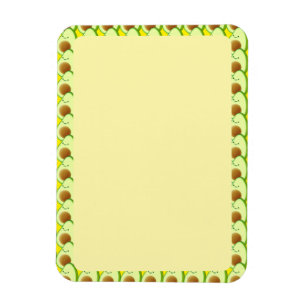 Avocado Drawing Border Blank Custom Text Magnet
