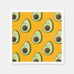 Avocado Drawing Pattern Napkin