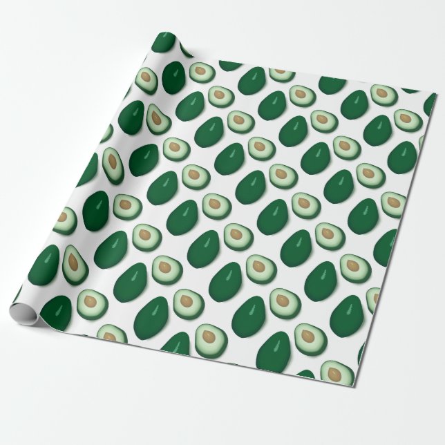 Avocado Drawing Wrapping Paper (Unrolled)