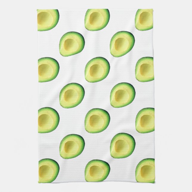 Avocado Fiesta Guacamole Green 4Flo Tea Towel (Vertical)