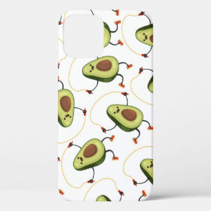 Avocado Fitness: Cute Vintage Pattern iPhone 12 Case