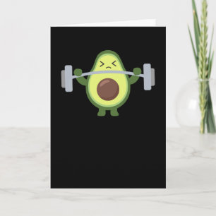 Avocado Fitness Huntel Funny Avocados Card