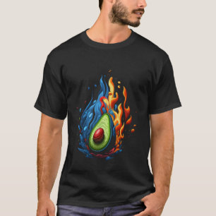 Avocado Flames Vegan Vegetarian Healthy Diet T-Shirt