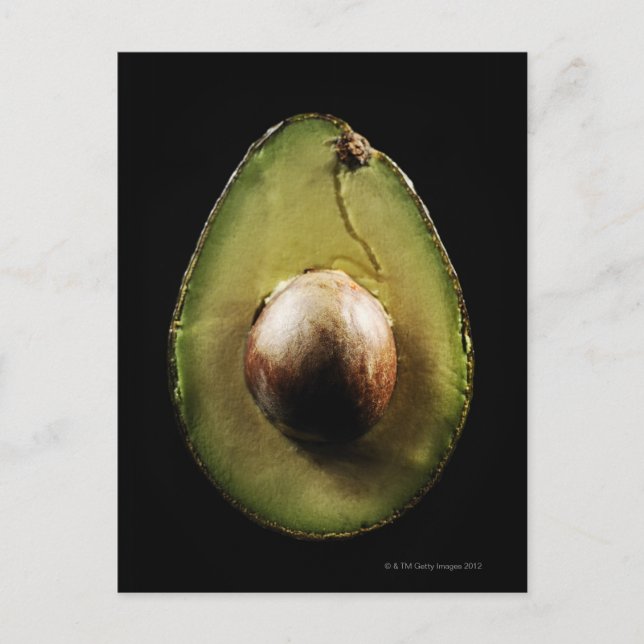 Avocado,Fruit,Black background Postcard (Front)