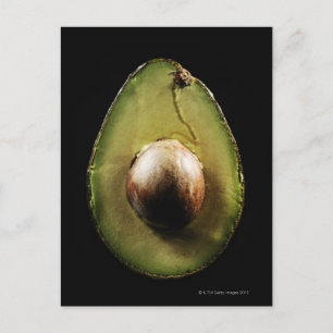 Avocado,Fruit,Black background Postcard