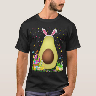 Avocado Fruit Easter Egg Hunt Bunny Avocado Easter T-Shirt