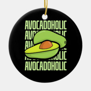 Avocado Fruit Food Ceramic Ornament