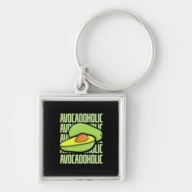 Avocado Fruit Food Key Ring (Front)
