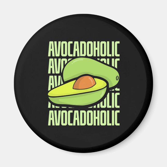 Avocado Fruit Food Magnet (Front)