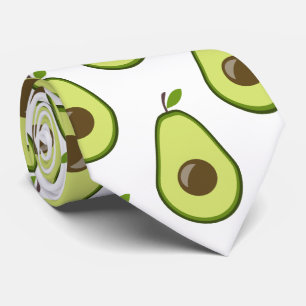 Avocado Fruit Pattern Neck Tie