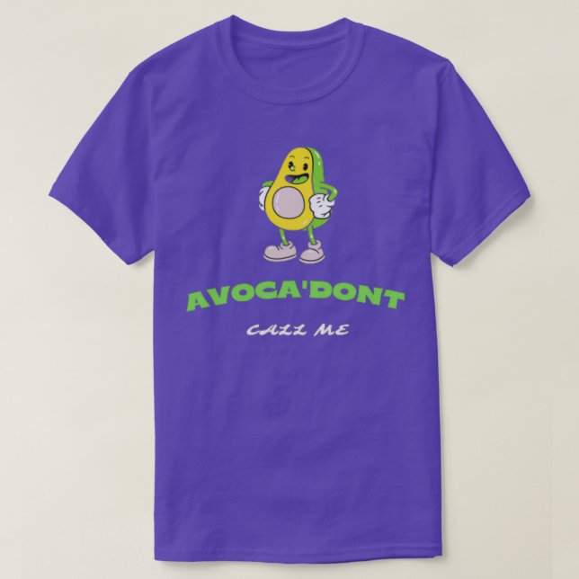 avocado fruit with call avocado fruit angry avocad T-Shirt (Design Front)
