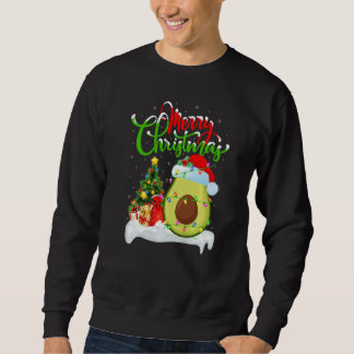 Avocado Fruit  Xmas Decorations Santa Avocado Chri Sweatshirt