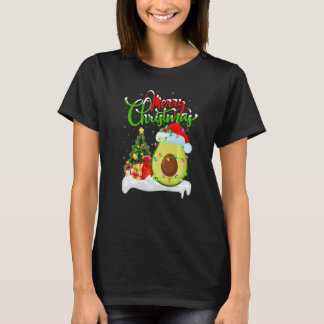 Avocado Fruit  Xmas Decorations Santa Avocado Chri T-Shirt