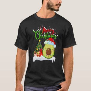 Avocado Fruit Xmas Decorations Santa Avocado Chri T-Shirt