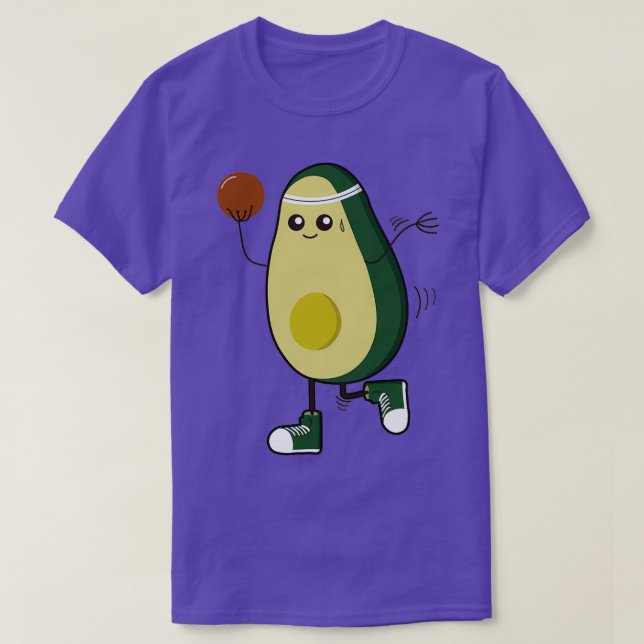 Avocado Funny Bowling Sport Fruit Superfood Vegan T-Shirt (Design Front)