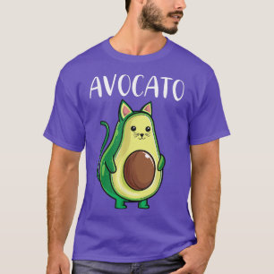 Avocado Funny Cat Women Avocato Vegan Vegetarian T-Shirt