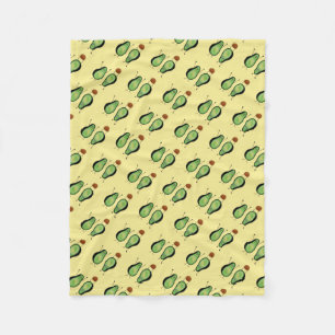 Avocado funny cheering handstand green pit fleece blanket
